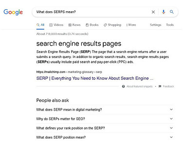 Search Engine Results Pages